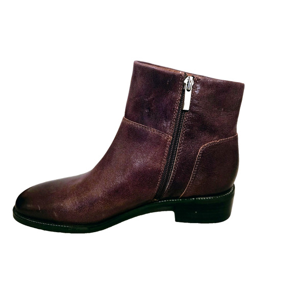 Franco Sarto Leather Benny Booties Brown 7.5 Boots - Picture 7 of 16